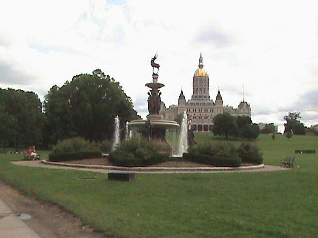 Bushnell Park in front of Capitol