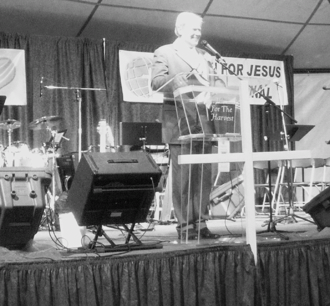 Rev. Preusser preaching