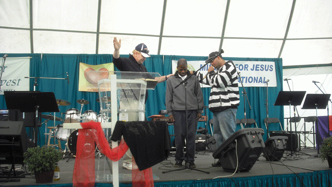 This Young man receives Christ as Savior