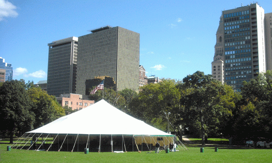 Tent at Bushnell Park Hartford CT